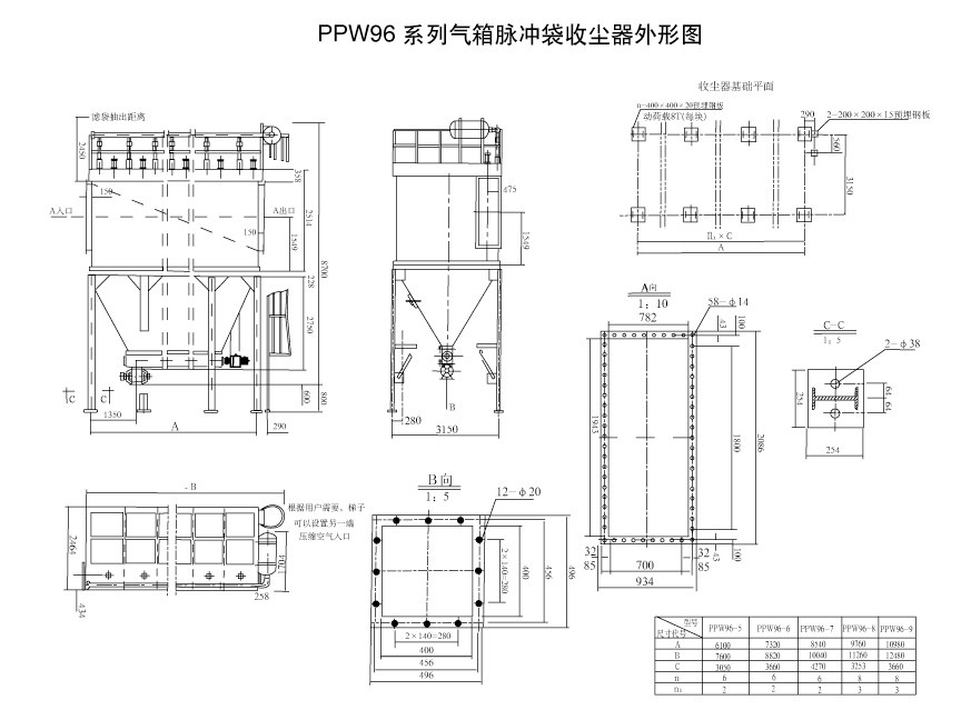 FMQD(PPC,PPW)型气箱式脉冲袋式除尘器